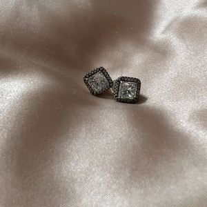 Pandora Timeless Elegance Earrings, Clear CZ, 925 Sterling Silver